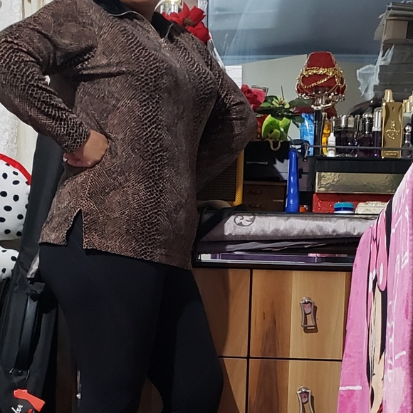 YORKHARBOR SNAKE JACKET WOMENS BROUW ZIP SZ SMALL - Picture 5 of 8